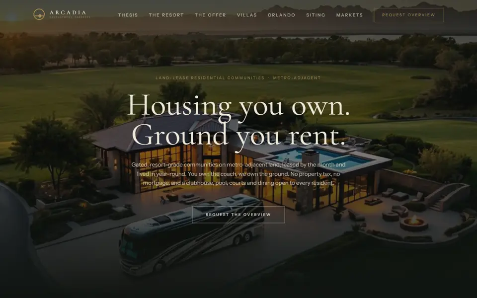 Arcadia Development Partners homepage